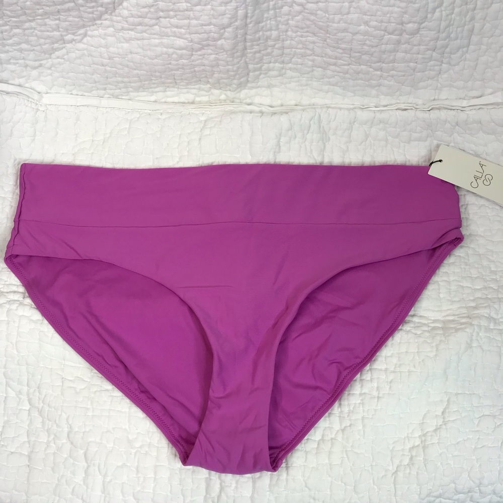 Calia Wide Band Mid-Rise Bikini Bottom Sz XL